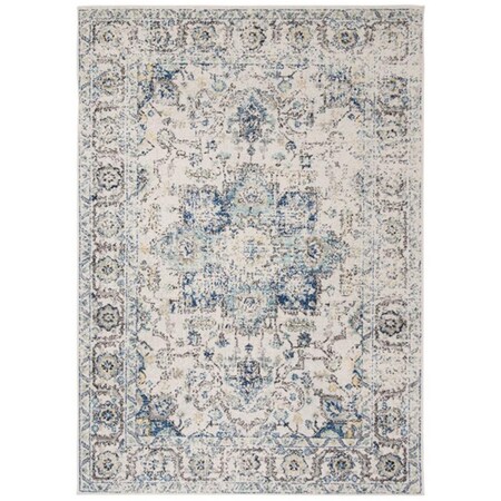 Safavieh 3 x 5 ft. Madison Collection Contemporary Rectangle Power Loomed Rug Turquoise & Ivory MAD603K-3